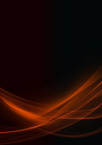 抽象背景波。 黑色和橙色抽象背景与您的文本空间。