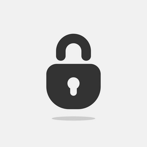 按钮密码锁定图标. 孤立矢量插图. 用于programm接口的按钮密码对象.