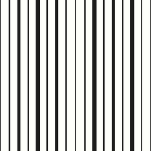 条纹无缝图案与黑白颜色垂直平行条纹。矢量背景。eps10