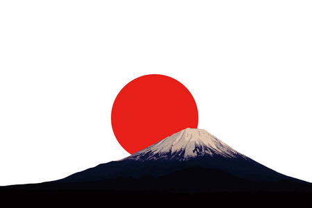 日本的旗帜和象征.照片