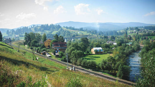 乌克兰夏季伏罗塔村景色