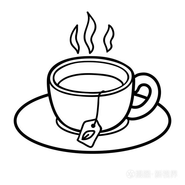 茶杯的简笔画画法图片