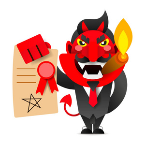 魔鬼出示你签名的合同 相似素材图片 摄图新视界 魔鬼出示你签名的合同 相似素材图片 摄图新视界