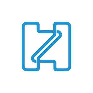 赫兹字母赫兹连线简单标志矢量照片