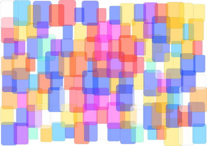 从彩色矩形中抽象几何无缝图案。