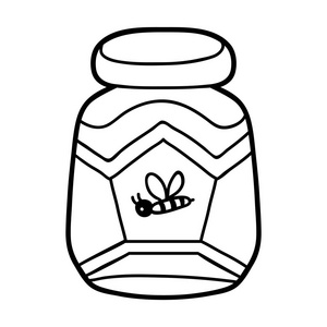 妖精帽和镜头耀斑彩色的糖果罐矢量卡通插图与收集果酱罐:草莓樱桃