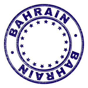 粗野的纹理巴林圆形邮票印章