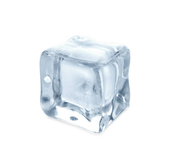 白色背景水晶透明冰块