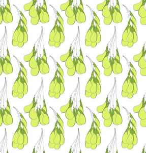 绿色枫树种子的无缝矢量图案。 可用于平面设计纺织品设计或网页设计。