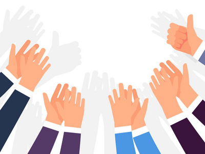 誓言, 掌声和祝贺成功向量模板照片