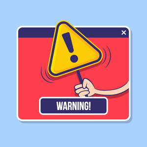 警告卡通图片