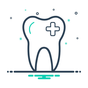 混合颜色图标牙科