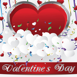 s Day, happy day of love. Heart flowers compliments. Vector illu