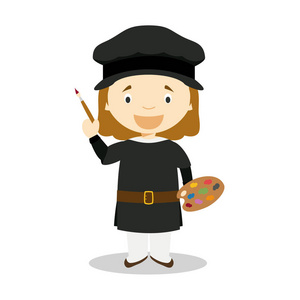 文艺复兴时期的艺术家素材-文艺复兴时期的艺术家插画-摄图新视界