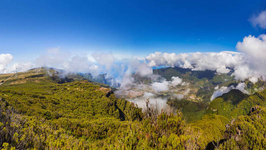 马德拉葡萄牙的山村旅游背景