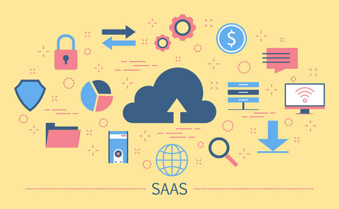 虚拟屏幕上的互联网和技术概念现代服务器机房背景下的软件定义网络