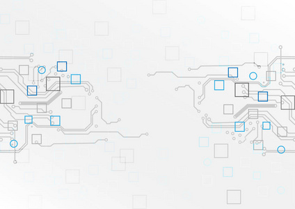具有形状概念背景技术的抽象电路..插图矢量设计