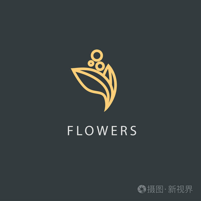 花卉标志.花婚礼图标