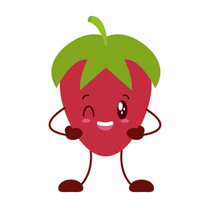卡通人物的草莓图片