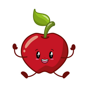 苹果卡通人物图片