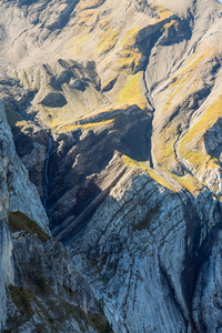 瑞士阿尔卑斯山冰川后山石的形成