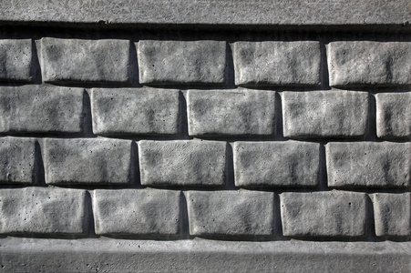 单色灰色混凝土墙，矩形单元