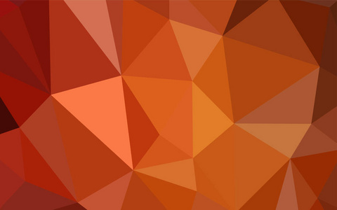 浅橙色矢量多边形模板。 彩色抽象插图与三角形。 为您的业务全新设计。