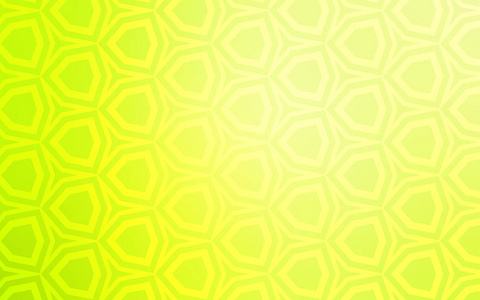 浅绿色黄色矢量背景与六边形。 以六边形的抽象风格设计。 你的品牌书的新模板。