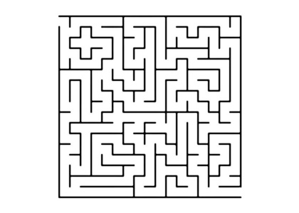 白色背景上有迷宫的简单插图. 儿童书籍杂志的图案.照片