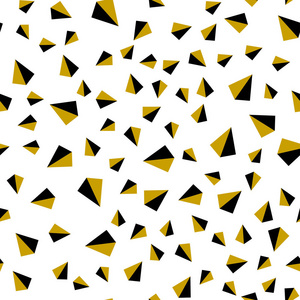 浅黄矢量无缝，等距背景带三角形..闪烁抽象插图与三角形形状。时尚面料壁纸图案。