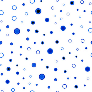 光蓝色矢量无缝背景与点。彩色梯度抽象背景上模糊的气泡。时尚面料壁纸图案。