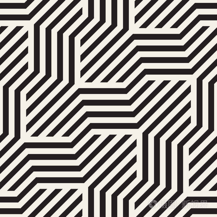 矢量无缝几何图形.现代时尚交错线条抽象质感.