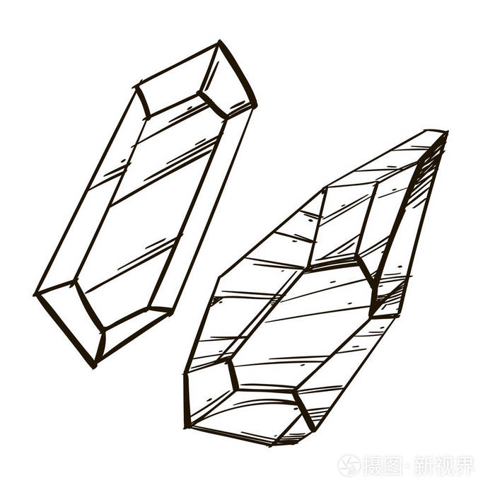 水晶石简笔画图片