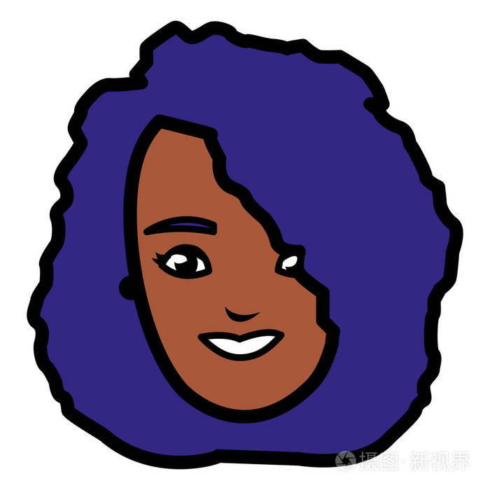 美丽的女人黑头字符