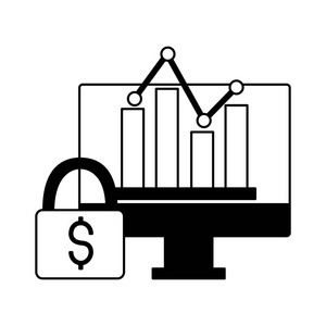 计算机监视器报表图表货币安全