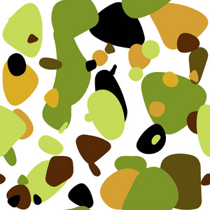 浅绿色黄色矢量无缝布局与圆圈形状。 模糊的装饰设计抽象风格与气泡。 名片网站模板。