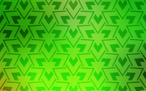 浅绿色矢量布局与线条三角形。 美丽的插图与三角形的自然风格。 壁纸模板。