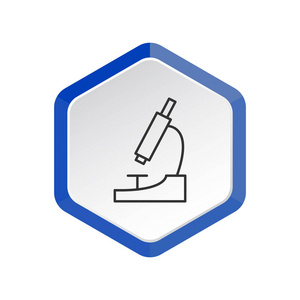 显微镜简单网页图标轮廓矢量图