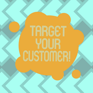显示目标您的客户的文本符号。概念照片的目标那些客户谁是最有可能从你购买空白变形的颜色圆形与小圆圈抽象照片