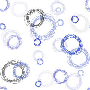 浅蓝色矢量无缝背景与点。 抽象插图与彩色气泡在自然风格。 窗帘窗帘的纹理。
