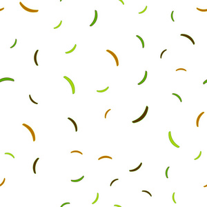 浅绿色黄色矢量无缝图案与弯曲线。 全新的彩色插图，简单的风格。 您的网站的抽象设计。