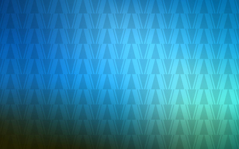 深蓝色矢量封面与多边形风格。 插图与一组五颜六色的三角形线。 登陆页面的现代模板。