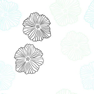 浅紫色粉红色矢量无缝自然背景与花 白色背景上有梯度的花 壁纸面料制造商的设计 插画 正版商用图片18ehak 摄图新视界