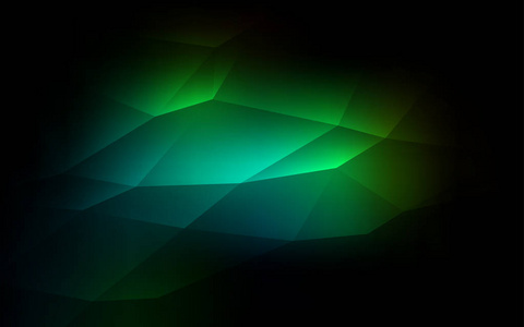多边形样式的深绿色矢量图案。 彩色梯度抽象背景上的三角形。 模式可用于网站。