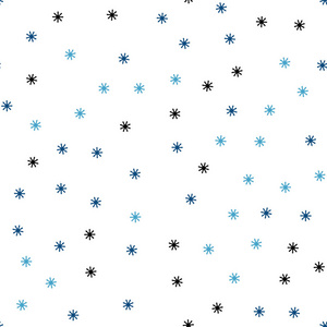 浅蓝色矢量无缝背景与圣诞雪花。 彩色雪花在抽象背景上有梯度。 名片网站模板。
