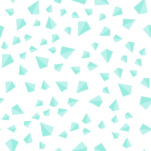 浅蓝色矢量无缝等距盖与多边形风格。 插图与一组彩色三角形。 纺织品壁纸设计。