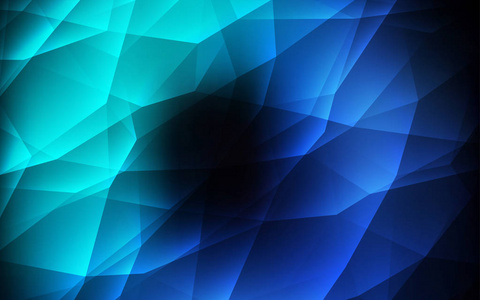 深蓝矢量纹理与三角形风格。闪烁抽象插图与三角形形状。壁纸模板..