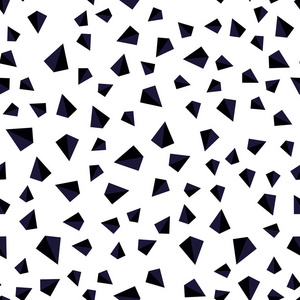 深灰色矢量无缝等距盖与多边形风格。 带有三角形形状的闪光抽象插图。 时尚面料壁纸的图案。