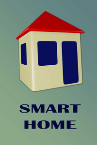 3D示例SMART住房所有权下的房子，隔离在梯度覆盖。