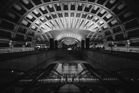 Enfant Plaza Metro Station, in Washington, DC.